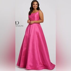 Mac Duggal 67219 NWT Long A-Line Dress Sleeveless Pink Women's Dress